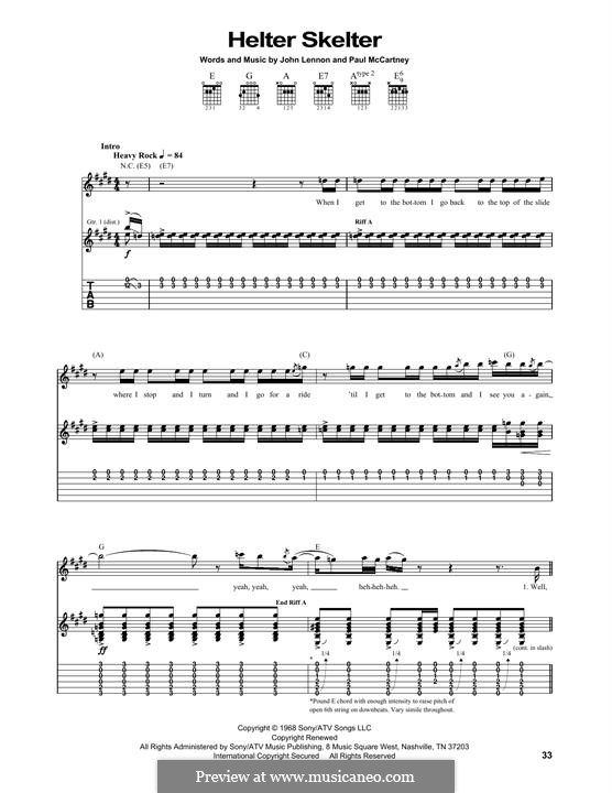 Helter Skelter (The Beatles): Para Guitarra by John Lennon, Paul McCartney