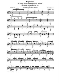 Вариации на тему русской народной песни 'Во поле береза стояла', Op.21: Вариации на тему русской народной песни 'Во поле береза стояла' by Yuri Stasiuk