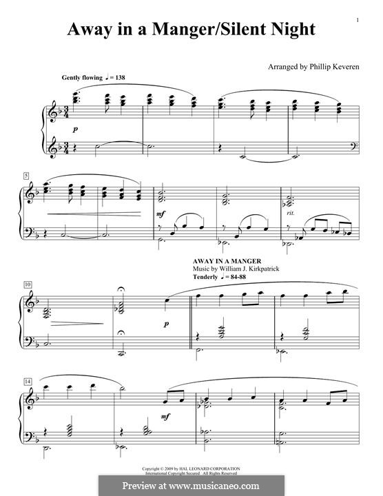 Away In A Manger / Silent Night: Away In A Manger / Silent Night by Franz Xaver Gruber, William (James) Kirkpatrick
