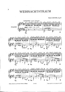 Christmas Dream. Fantasia on 'Silent Night, Holy Night': Para Piano by Max Reger