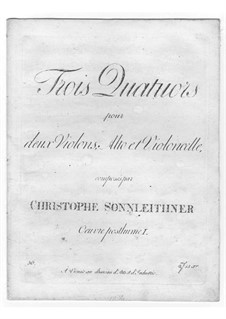 Three String Quartets: partes by Christoph Sonnleithner