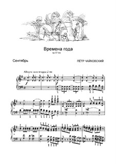 No.9 September (The Hunt): Para Piano by Pyotr Tchaikovsky