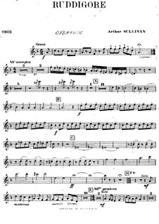 Ruddigore, or The Witch's Curse: parte oboes by Arthur Seymour Sullivan