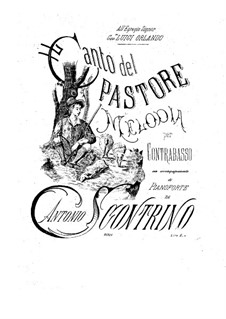 Il canto del pastore for Double Bass and Piano: Il canto del pastore for Double Bass and Piano by Antonio Scontrino
