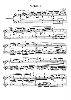 Partita for Keyboard No.1 in B Flat Major, BWV 825: Prelude by Johann Sebastian Bach