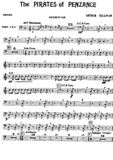 Complete Opera: Parte percussão by Arthur Seymour Sullivan