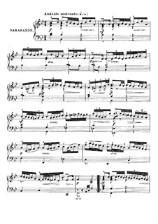 Partita for Keyboard No.1 in B Flat Major, BWV 825: Sarabande by Johann Sebastian Bach