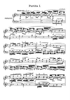 Six Partitas, BWV 825-830: Para Piano by Johann Sebastian Bach