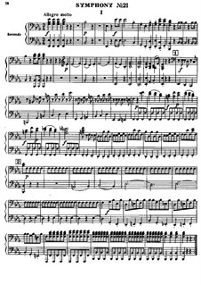 Symphony No.55 in E Flat Major 'The Schoolmaster', Hob.I/55: versão para piano de quatro mãos by Joseph Haydn