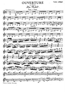 Overture to 'The Model': For salon orchestra – violin obbligato part by Franz von Suppé