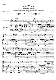 Beim Winde (When the Wind Blows), D.669: Para vocais e piano by Franz Schubert