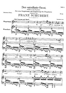 Der entsühnte Orest (Orestes Purified), D.699: Para vocais e piano by Franz Schubert