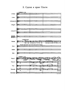 No.3 Scene and Olga's Aria: partitura completa by Pyotr Tchaikovsky