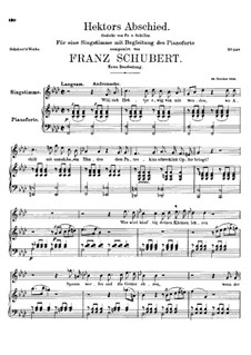 Hektors Abschied (Hector's Farewell), D.312 Op.58 No.1: pimeira versão by Franz Schubert