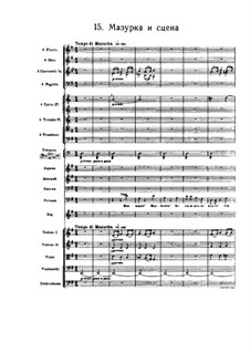 No.15 Mazurka and Scene: partitura completa by Pyotr Tchaikovsky