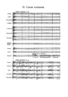 No.18 Duel Scene: partitura completa by Pyotr Tchaikovsky