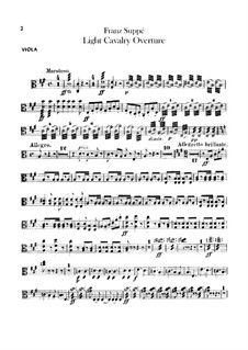 Overture to 'Light Cavalry': parte viola by Franz von Suppé