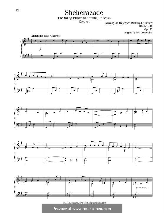 Fragments: movimento III, para piano by Nikolai Rimsky-Korsakov