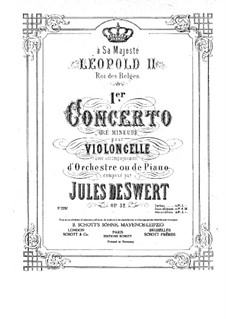 Concerto for Cello and Orchestra No.1 in D Minor, Op.32: versão para violoncelo e piano by Jules de Swert