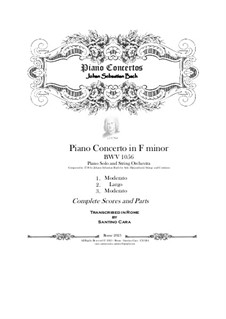 Complete Movements: Arrangement for piano solo and string orchestra by Johann Sebastian Bach