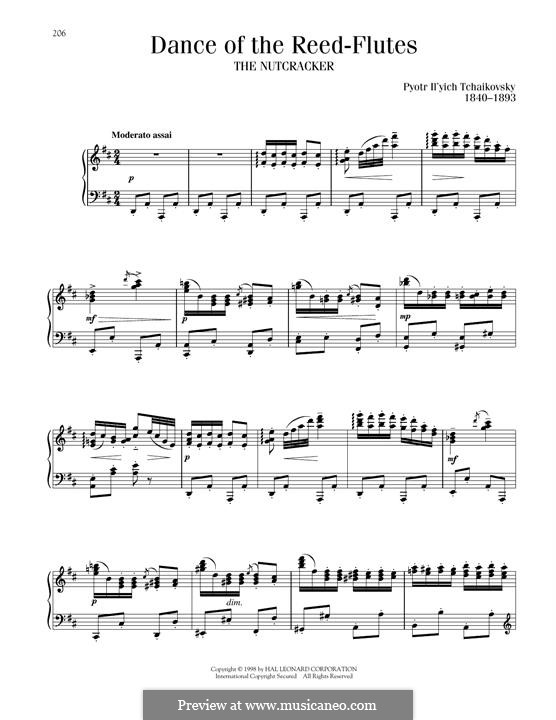 No.7 Dance of the Mirlitons: Para Piano by Pyotr Tchaikovsky