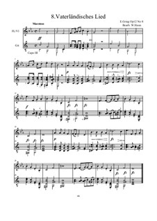 Lyric Pieces, Op.12: No.8 National Song, for flute (or violin) and guitar by Edvard Grieg