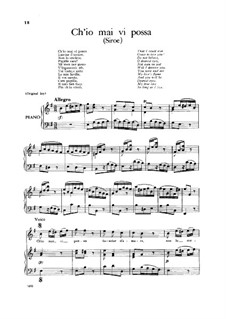 Siroes, King of Persia, HWV 24: Ch'io mai vi possa, High Voice by Georg Friedrich Händel