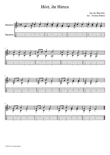 Hört, ihr Hirten!: For mandolin by folklore