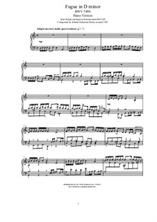 Prelude and Fugue in C Minor, BWV 549: fuga by Johann Sebastian Bach