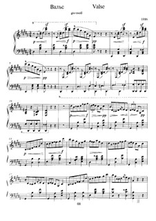 Waltz in G Sharp Minor: Para Piano by Alexander Scriabin