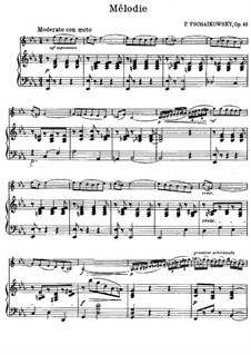 Souvenir d'un lieu cher (Memory of a Dear Place), TH 116 Op.42: No.3 Mélodie by Pyotr Tchaikovsky