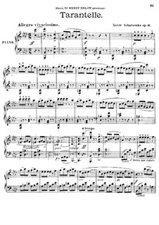 Tarantella in A Flat Major, Op.11: Para Piano by Xaver Scharwenka
