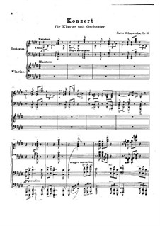 Piano Concerto No.3 in C Sharp Minor, Op.80: movimento I, para dois pianos para quatro mãos by Xaver Scharwenka