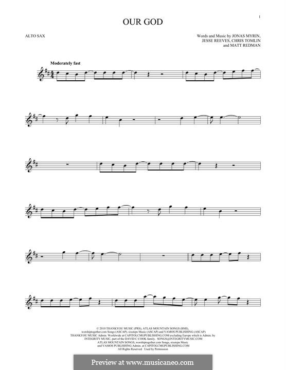 Our God: para Saxofone Alto by Chris Tomlin, Jesse Reeves, Jonas Myrin, Matt Redman