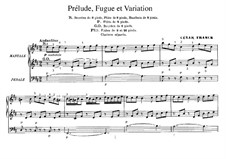 Prelude, Fugue et Variation: para orgãos by César Franck