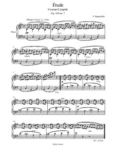No.7 Le Courant Limpide (The Limpid Stream): Para Piano by Johann Friedrich Burgmüller