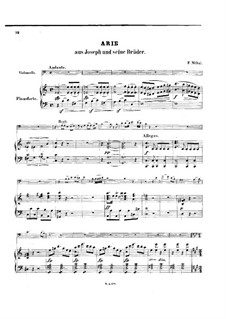 Joseph: Arie, für Cello und Klavier by Étienne Méhul