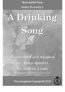 A Drinking Song: Para quinteto de metais by Julius Benedict