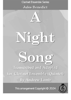 A Night Song: para quarteto de clarinete by Julius Benedict