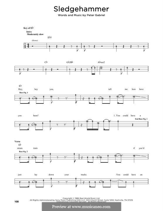 Sledgehammer: para baixo by Peter Gabriel