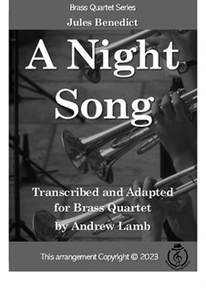 A Night Song: para quarteto de bronze by Julius Benedict