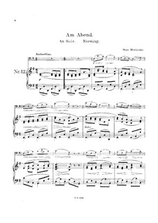 Evening Song for Cello and Piano: partitura by Stanisław Moniuszko