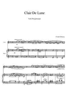 No.3 Clair de lune: para violino by Claude Debussy