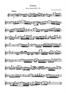 Ich steh mit einem Fuss im Grabe, BWV 156: Arioso, for oboe by Johann Sebastian Bach