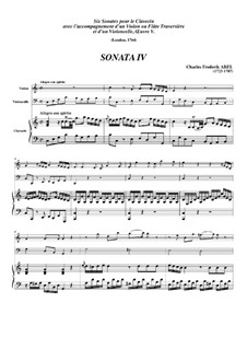 Trio Sonata No.4, WK 120: Movimento I - Partitura completa by Carl Friedrich Abel