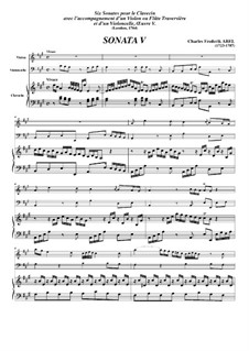 Trio Sonata No.5, WK 121: Movimento I - Partitura completa by Carl Friedrich Abel