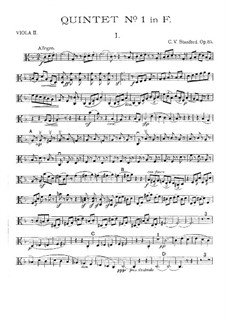 String Quintet No.1 in F Major, Op.85: viola parte II by Charles Villiers Stanford