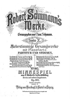 Minnespiel, Op.101: Vollständiger Satz by Robert Schumann