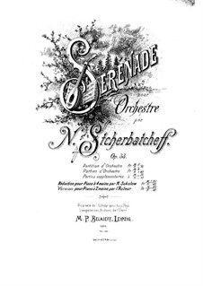 Serenade for Orchestra, Op.33: Partitura completa by Nikolai Shcherbachov