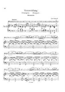 Despair. Romance for Cello and Piano: partitura by Lev Nikolaevich Sidorov